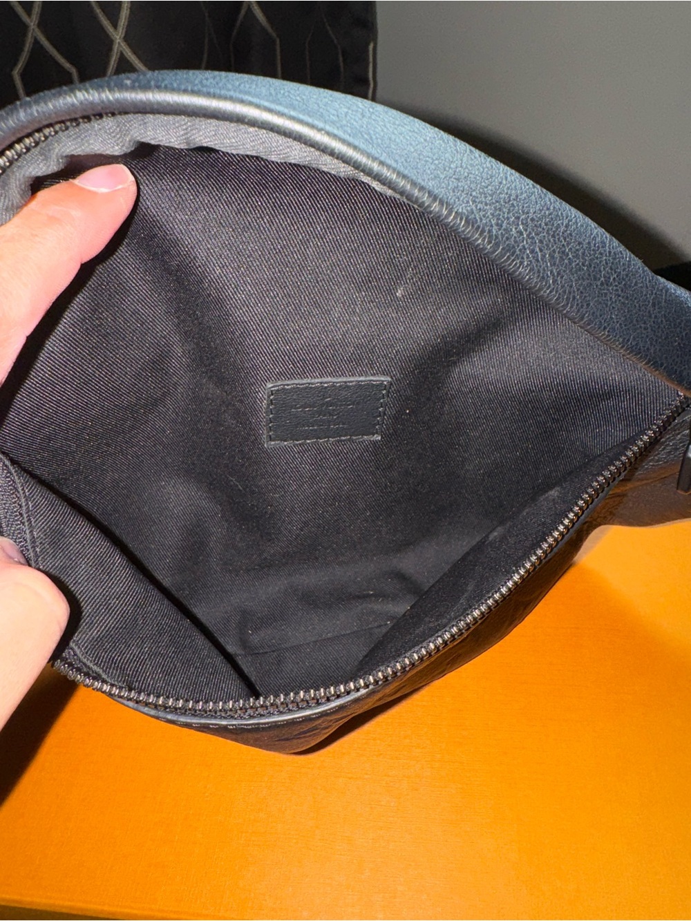 Louis Vuitton Black Monogram Embossed Leather Belt Bag - Picture 5 of 6